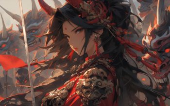 Wallpaper Anime Girl Warrior Fantasy