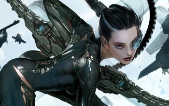 Wallpaper Assassin Girl Sci-Fi