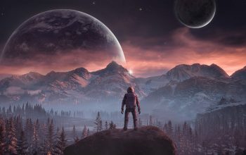Wallpaper Astronaut Alone Planet Sci-Fi