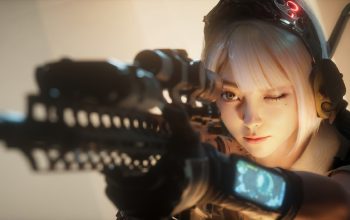 Wallpaper Beautiful Sci-Fi Girl CGI