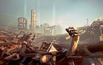 Wallpaper Cyberpunk 2077 Junkyard