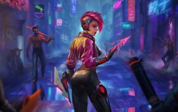Wallpaper Cyberpunk Girl Sci-Fi