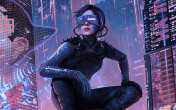Wallpaper Cyberpunk Girl