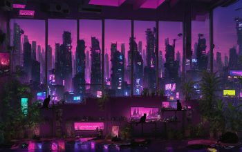 Wallpaper Cyberpunk Night City
