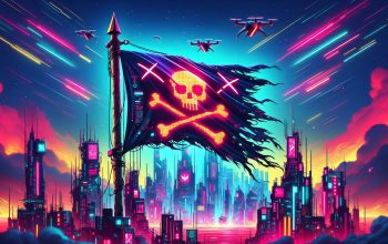 Wallpaper Cyberpunk Pirate Flag