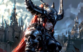 Wallpaper Fantasy Girl Warrior Armor