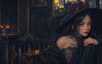 Wallpaper Fantasy Girl Witch