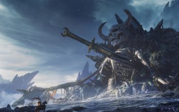 Wallpaper Giant Skull Skeleton Warrior Tomb Fantasy