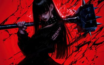 Wallpaper Goth Anime Girl
