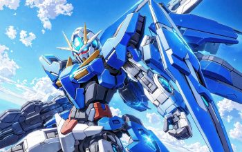 Wallpaper Gundam Flying