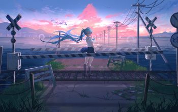 Wallpaper Hatsune Miku Sunrise