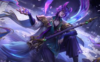 Wallpaper Hwei Spirit Blossom Skin LoL Splash Art