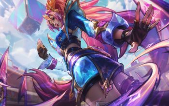 Wallpaper Irelia Soul Fighter Skin LoL WR Splash Art