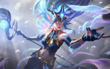 Wallpaper Janna Dawnbringer Skin LoL Splash Art