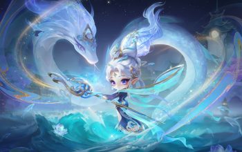 Wallpaper Janna White Snake Chibi TFT