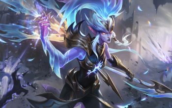 Wallpaper Kalista Dawnbringer Skin LoL Splash Art