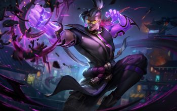 Wallpaper Lee Sin Inkshadow Skin LoL Splash Art