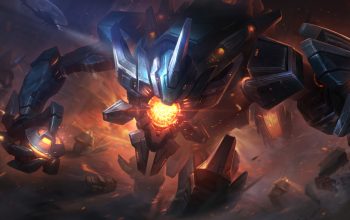 Wallpaper Maokai Mecha Skin LoL WR Splash Art