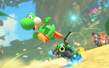 Wallpaper Mario Kart World Yoshi
