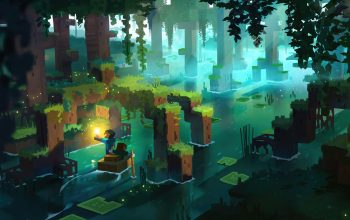 Wallpaper Minecraft Forest