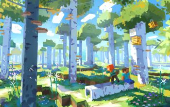 Wallpaper Minecraft Game Forest