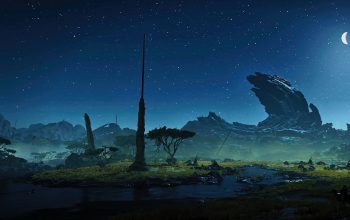 Wallpaper Monster Hunter Wilds Night Scenery