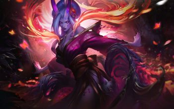 Wallpaper Morgana Spirit Blossom Exalted Skin LoL Splash Art