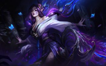 Wallpaper Morgana Spirit Blossom Skin LoL Splash Art