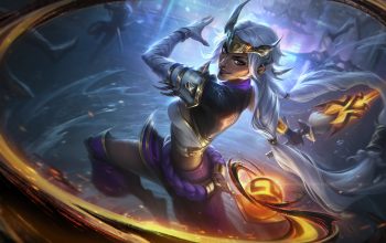 Wallpaper Nilah Inkshadow Skin LoL Splash Art