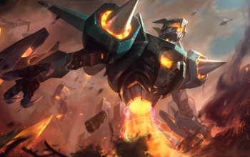 Wallpaper Nocturne Mecha Skin LoL WR Splash Art