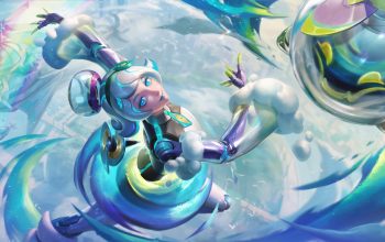 Wallpaper Orianna Weather Entity Skin LoL WR Splash Art