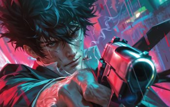 Wallpaper Psycho-Pass Anime Shinya Kogami Gun