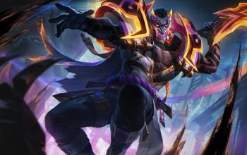 Wallpaper Pyke Inkshadow Skin LoL Splash Art