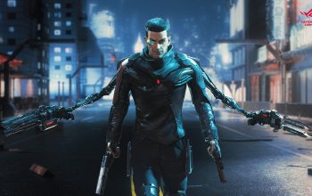 Wallpaper ROG Republic of Gamers Cyberpunk Soldier Sci-Fi