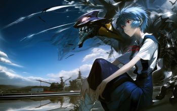 Wallpaper Rei Evangelion Mecha