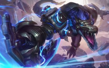 Wallpaper Renekton Hextech Skin LoL WR Splash Art