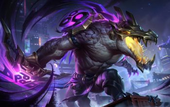 Wallpaper Renekton Inkshadow Skin LoL Splash Art