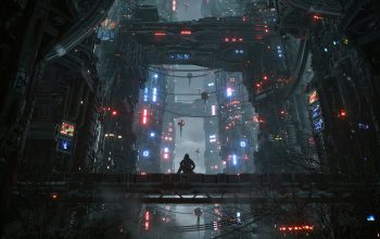 Wallpaper Sci-Fi City Art