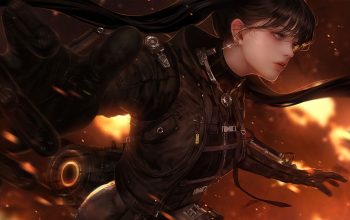 Wallpaper Sci-Fi Girl Digital Art