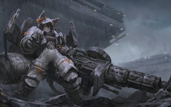 Wallpaper Sci-Fi Girl Gun Weapon