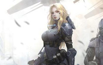 Wallpaper Sci-Fi Girl Soldier