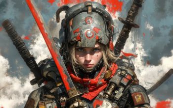 Wallpaper Sci-Fi Girl Warrior Sword