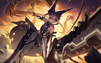 Wallpaper Sci-Fi Mecha Girl Warrior Anime