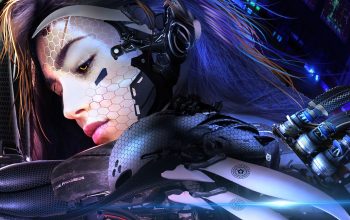 Wallpaper Sci-Fi Soldier Girl Cyber Suit