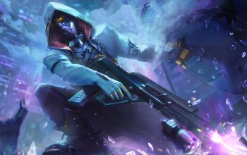 Wallpaper Sci-Fi Soldier Rifle Art