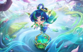 Wallpaper Seraphine White Snake Chibi TFT