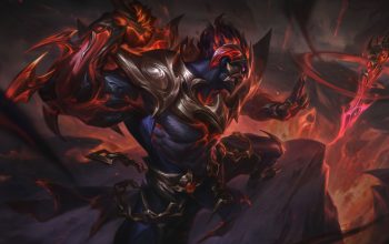Wallpaper Shen Nightbringer Skin LoL WR Splash Art