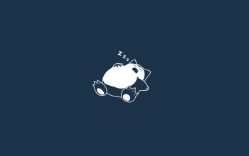 Wallpaper Snorlax Sleeping Pokemon Minimalist