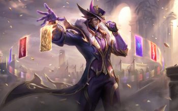 Wallpaper Twisted Fate Victorious Skin LoL Splash Art
