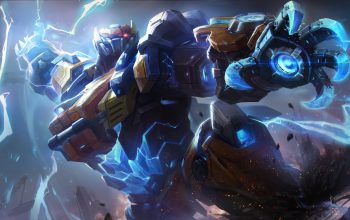 Wallpaper Volibear Mecha Skin LoL WR Splash Art
